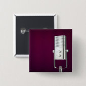 シルバーマイク 缶バッジ (正面&裏面)