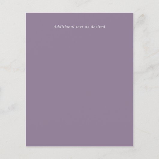 シルバーマウブパープルボタニカルリーフ結婚の予算 (裏面)