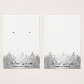 シルバーマウンテンズスカイライン手作りイヤリングディスプレイ (正面&裏面)