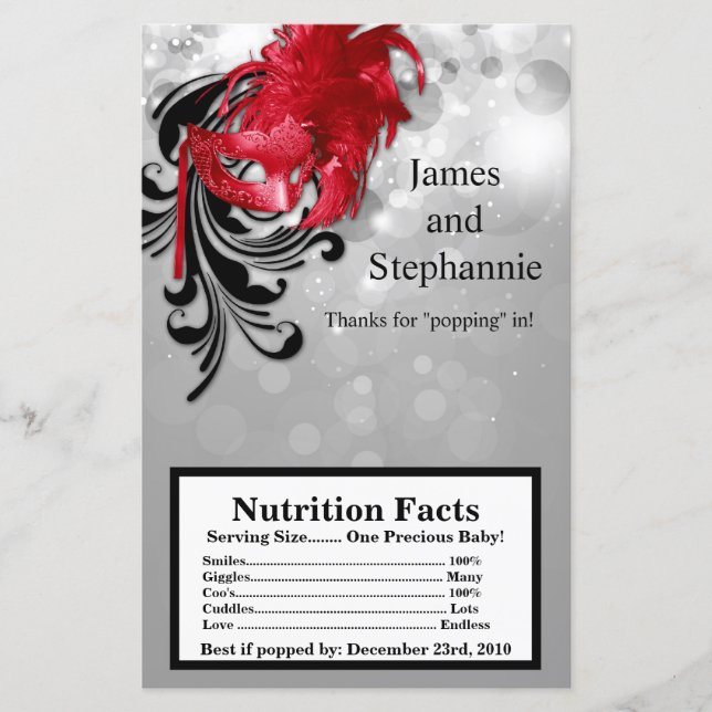 シルバーマスカレードにマイクロ波ポップコーンラッパーレッド (正面)