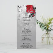 シルバーマスカレードクリスマスに25枚のメニューカードが赤 メニュー (スタンド正面)