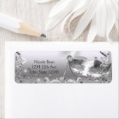 シルバーマスカレードマスクエレガントボール誕生日パーティー ラベル (インサイチュ)