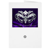 シルバーマスカレード紫色のテーブル番号カード (裏面)