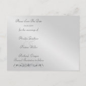 シルバーマスカレード赤い宝石の日付はがきを保存 案内ポストカード (裏面)