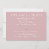 シルバーマップ宛先ウェディング日付カードを保存 案内状 (裏面)