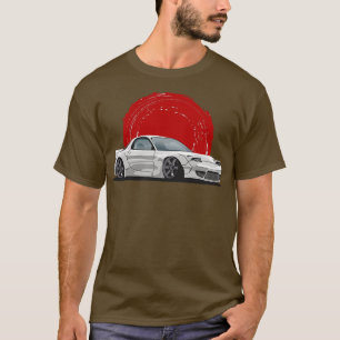 シルバーマツダRX7 fd Tシャツ