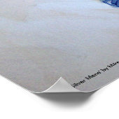 シルバーマネホース歩くアクリル絵画ズ ポスター (角)