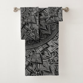 シルバーマンダラタオルセット バスタオルセット