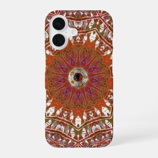 シルバーマンダラ iPhone 16ケース (裏面)