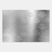 シルバーマーブルグラムグリッターシャンデリア ラッピングペーパーシート (正面2)