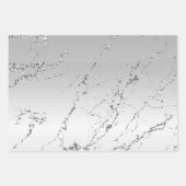 シルバーマーブルグラムグリッターシャンデリア ラッピングペーパーシート (正面)