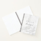 シルバーマーブルグリッター ノートブック (内部)