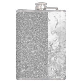 シルバーマーブルシルバーグリッターモノグラエレガントム フラスク (裏面)