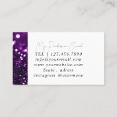 シルバーマーブルパープルダイヤモンドコーチ名刺 名刺 (裏面)