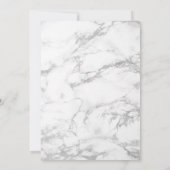 シルバーマーブル アートデコ ジオメトリック スレート ウェディング 招待状 (裏面)