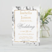 シルバーマーブル、ゴールドアンドホワイト 招待状 (スタンド正面)