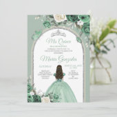 シルバーミスカインズダスティグリーンフローラキンセアニラ 招待状 (スタンド正面)