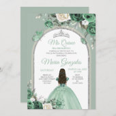 シルバーミスカインズダスティグリーンフローラキンセアニラ 招待状 (正面/裏面)