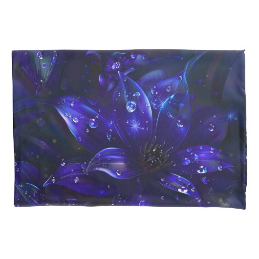 シルバーミッドナイト開花 枕カバー (正面)