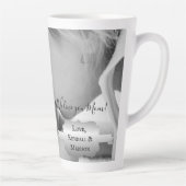 シルバーミニマリストフォトマザーズデイラテマグカップ カフェラテマグ (右)