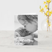 シルバーミニマリスト写真母の日カード カード (黄色い花)