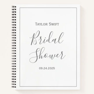 シルバーミニマリスト赤ちゃんシャワーギフトログ ノートブック