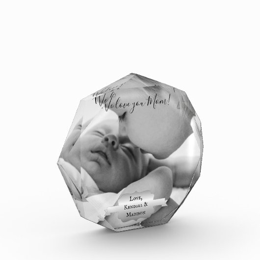 シルバーミニマル写真母の日 フォトブロック (左)