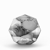 シルバーミニマル写真母の日 フォトブロック (正面)