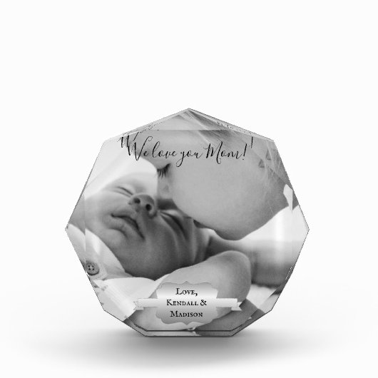 シルバーミニマル写真母の日 フォトブロック (正面)