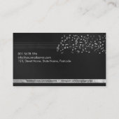 シルバーミュージックノートパターン 名刺 (裏面)