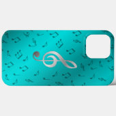 シルバーミュージックノート オッターボックス iPhoneケース Case-Mate iPhoneケース (裏面 (横))