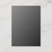 シルバーミュージック座席表 プレイスカード (裏面)