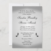 シルバーミュージック結婚のテーマ招待状 招待状 (正面)