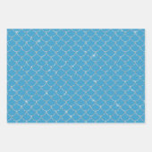 シルバーミントアクアピンクマーメイド ラッピングペーパーシート (正面3)