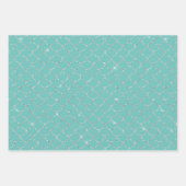 シルバーミントアクアピンクマーメイド ラッピングペーパーシート (正面2)