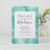 シルバーミントマーメイド誕生日 招待状 (スタンド正面)