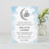 シルバームーンウォーター色ブルーイスラムAqiqa Aqeqa 招待状 (スタンド正面)