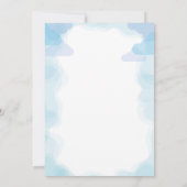 シルバームーンウォーター色ブルーイスラムAqiqa Aqeqa 招待状 (裏面)