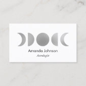 シルバームーンフェイズアストロロジーヨガホリスティックヒーラー 名刺 (正面)