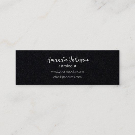 シルバームーンフェイズ星占ホリスティック師ヒーラー スキニー名刺 (正面)