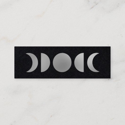 シルバームーンフェイズ星占ホリスティック師ヒーラー スキニー名刺 (裏面)