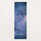 シルバームーンフェーズパープル銀河系ヨガマット ヨガマット (裏面)