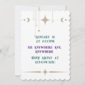 シルバームーン & スターズ 招待状 (裏面)