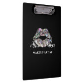 シルバーメイクアップアーティストロゴキス名 クリップボード (右)