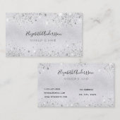 シルバーメイクアップヘア美しい 名刺 (正面/裏面)