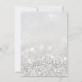 シルバーメイクアップホワイトグリッター16ブライダルシャワー 招待状 (裏面)