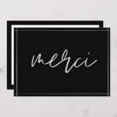 シルバーメエレガントルシカスタムサンキューカード 招待状 (正面/裏面)