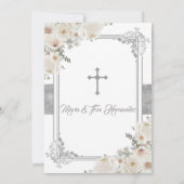 シルバーメキシカンバプテスマと誕生日フィエスタツイン 招待状 (裏面)