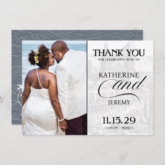 シルバーメキシコパスポート サンキューカード (正面/裏面)