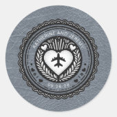 シルバーメキシコパスポート ラウンドシール (正面)